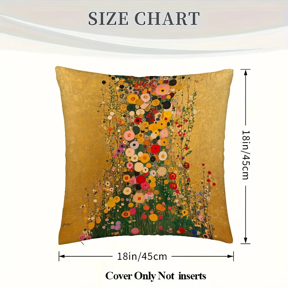 One Luxurious Gustav Klimt Inspired Floral scatter cushion