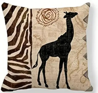 African Giraffe Throw Cushion