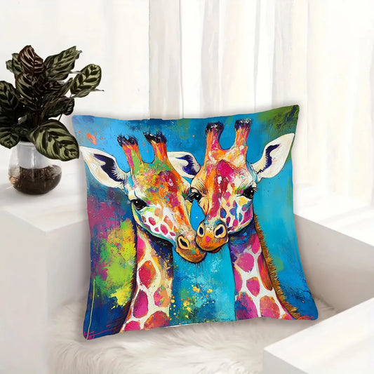 Vibrant Giraffe scatter cushion
