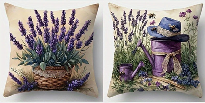 Set of 2 lavender themed cushions