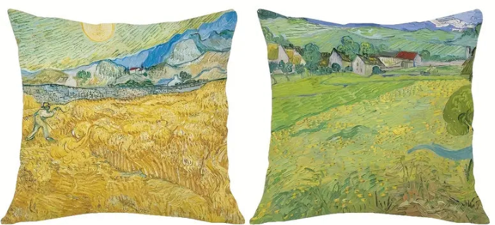 Set of two Van Gogh Famous Paintings decorative cushions