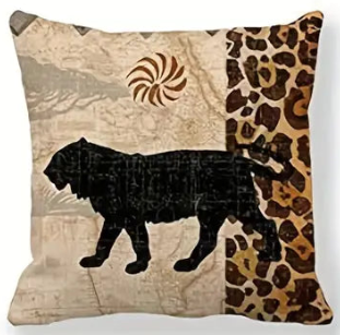 African Lion Throw Cushion