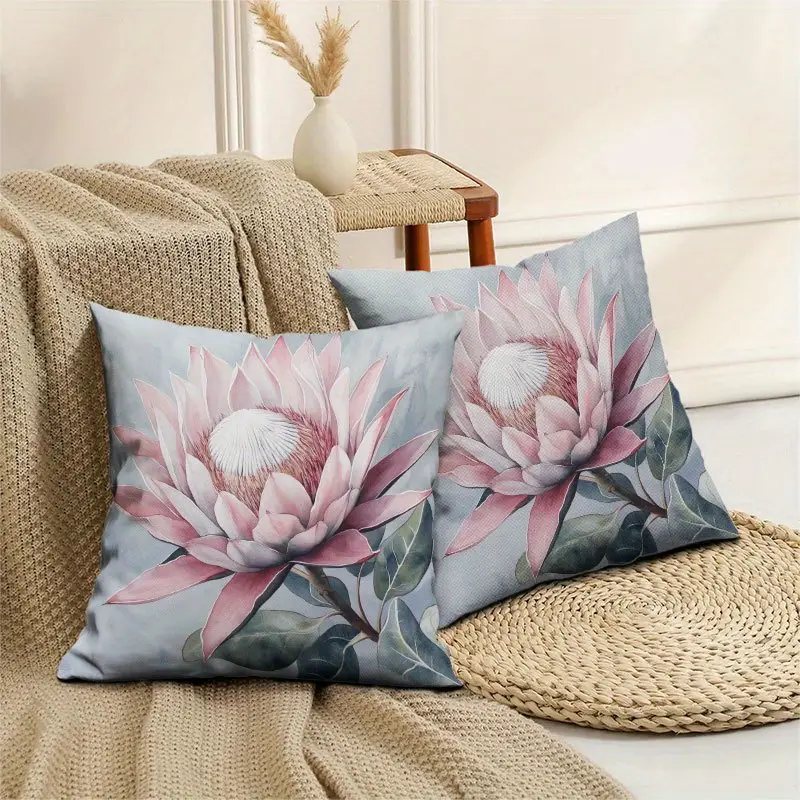 Elegant 2pcs set of king protea cushions (inners included in price)
