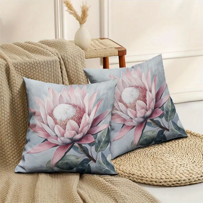 Elegant 2pcs set of king protea cushions (inners included in price)